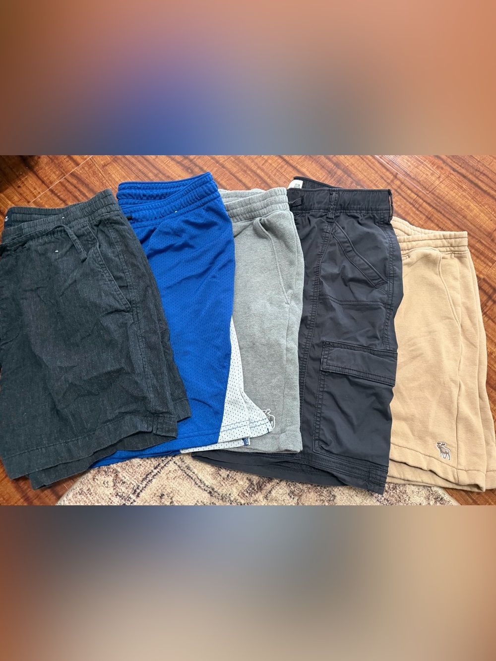 Abercrombie Kids 17/18 Casual & Athletic Shorts Bundle - Blue, Gray, Black